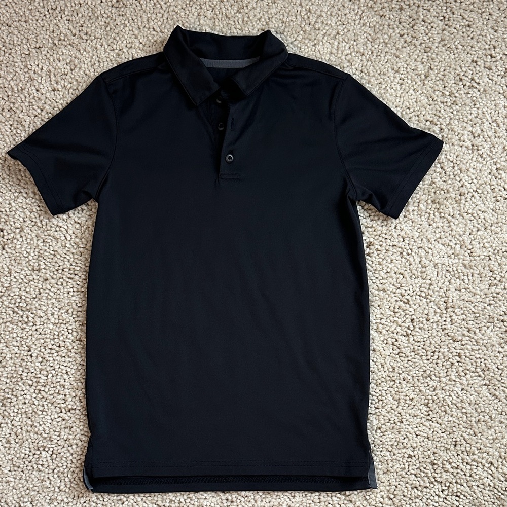 Boys Black performance Polo Shirt